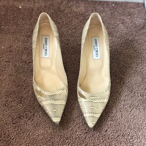 Snake skin Jimmy Choo pointed toe heels